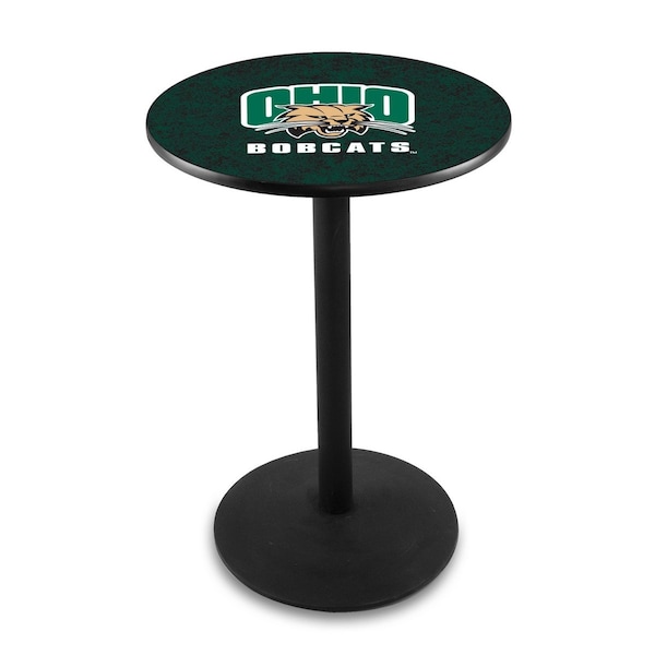 Holland Bar Stool Co 42" Blk Wrinkle Ohio University Pub Table L214B4228UnivOH - main
